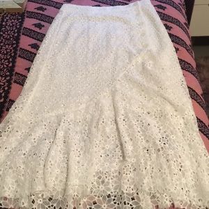 White Free People skirt.